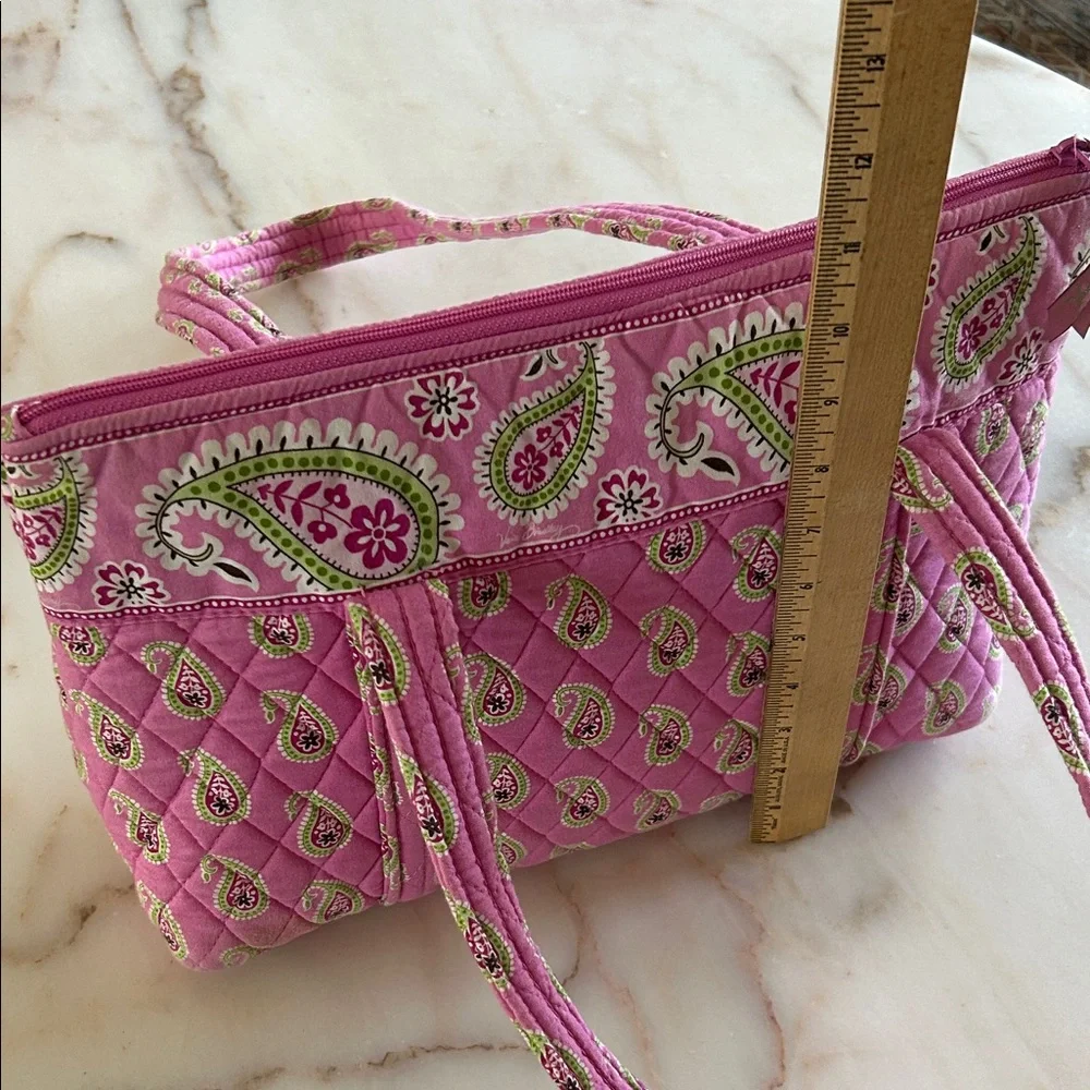 Vera Bradley Pink Quilted Paisley Tote Shoulder Bag - Picture 7 of 8